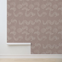 Minimalistische Wavy Line Art auf Mauve