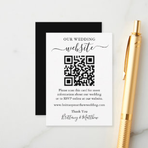 Minimalistische Website für einfache Hochzeiten Sc Begleitkarte