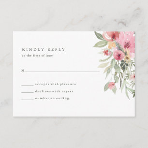 Minimalistische Wedding Antwort der Blüten- 