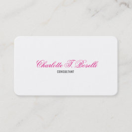 Minimalistische weibliche Elegante Handwrite Beruf Visitenkarte