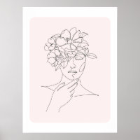 Minimalistische weibliche Linie Kunst