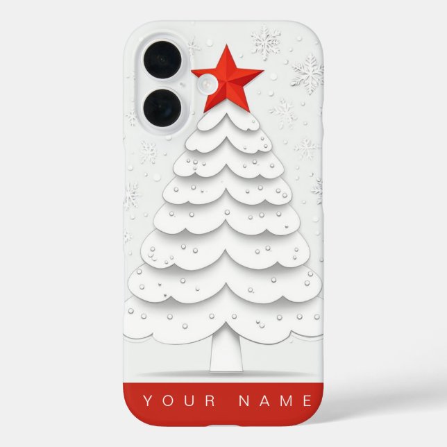 Minimalistische Weihnachten Case-Mate iPhone Hülle (Rückseite)