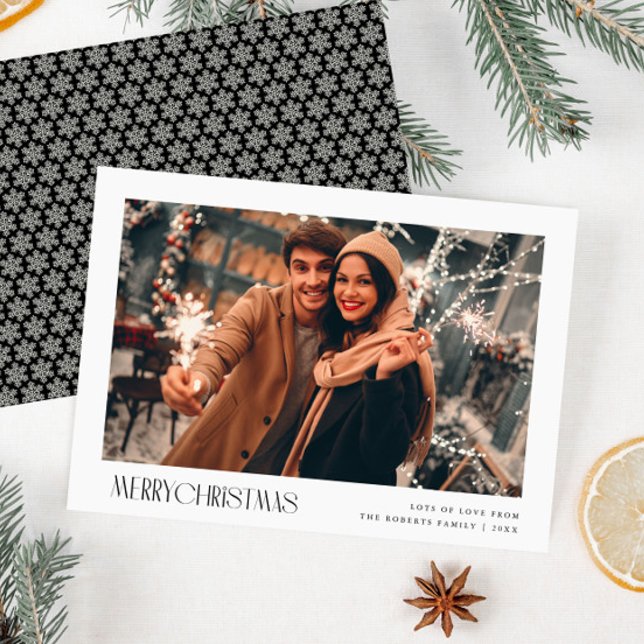 Minimalistische Weihnachten Foto Grußkarte (Von Creator hochgeladen)