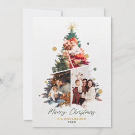 Minimalistische Weihnachten für unsere Familie dre Dankeskarte