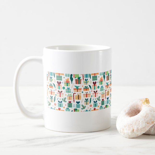 Minimalistische Weihnachten Geschenke Kaffeetasse (Mit Donut)