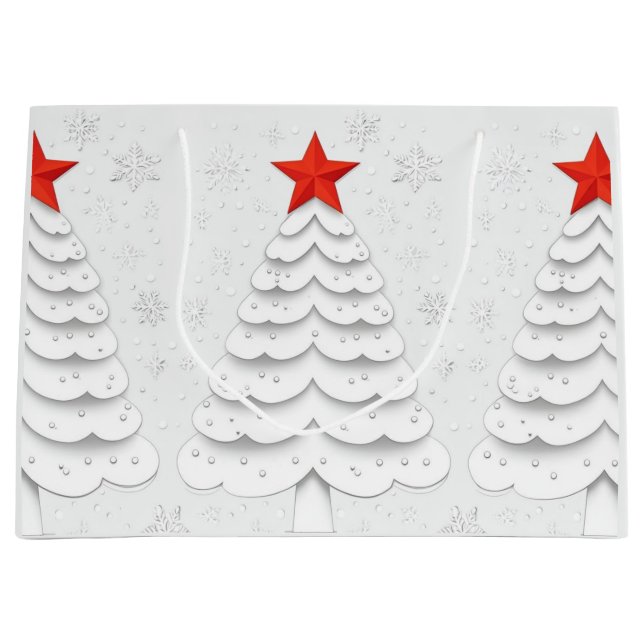Minimalistische Weihnachten Große Geschenktüte (Vorderseite)