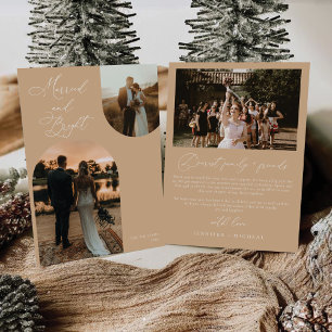 Minimalistische Weihnachten mit Fotokarte Einladung