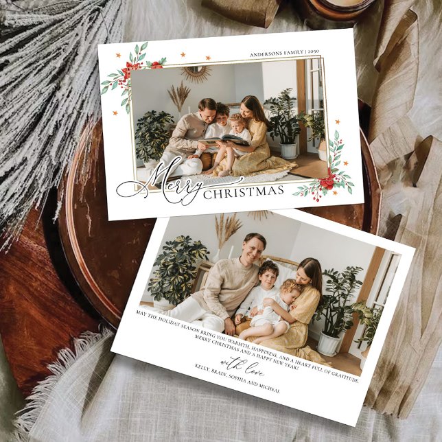 Minimalistische Weihnachten mit Fotokarte Einladung (Von Creator hochgeladen)