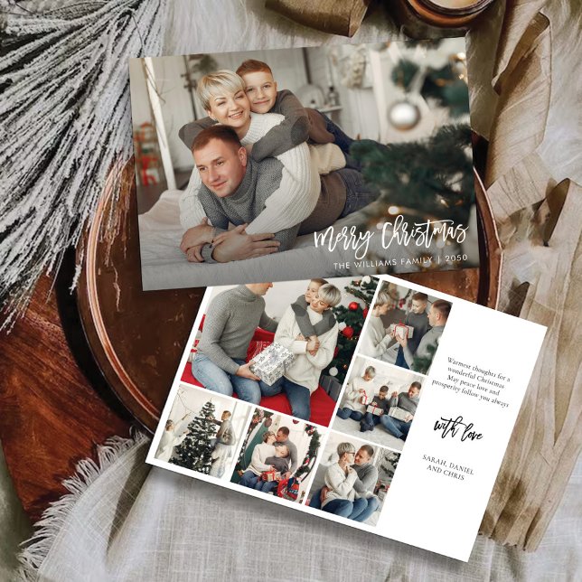 Minimalistische Weihnachten mit Fotokarte Einladung (Von Creator hochgeladen)