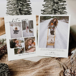 Minimalistische Weihnachten mit Fotokarte Einladung