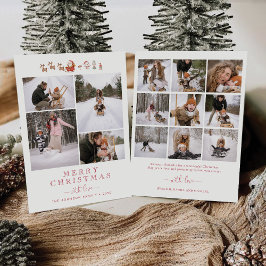 Minimalistische Weihnachten mit Fotokarte Einladung