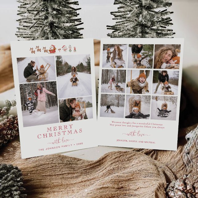 Minimalistische Weihnachten mit Fotokarte Einladung (Von Creator hochgeladen)