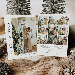Minimalistische Weihnachten mit Fotokarte Einladung