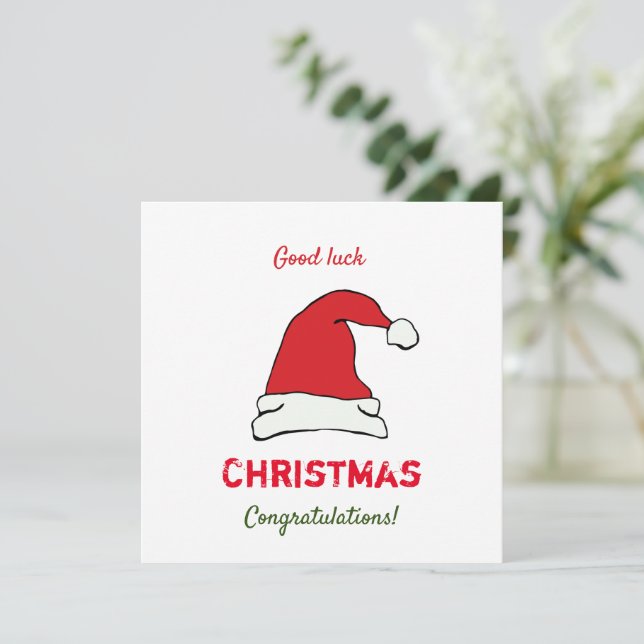 Minimalistische Weihnachten und Neues Jahr glückli (Stehend Vorderseite)