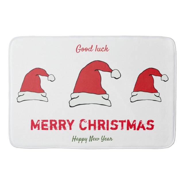 Minimalistische Weihnachten und Neues Jahr glückli Badematte (Vorderseite)
