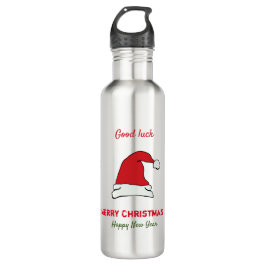 Minimalistische Weihnachten und Neues Jahr glückli Edelstahlflasche