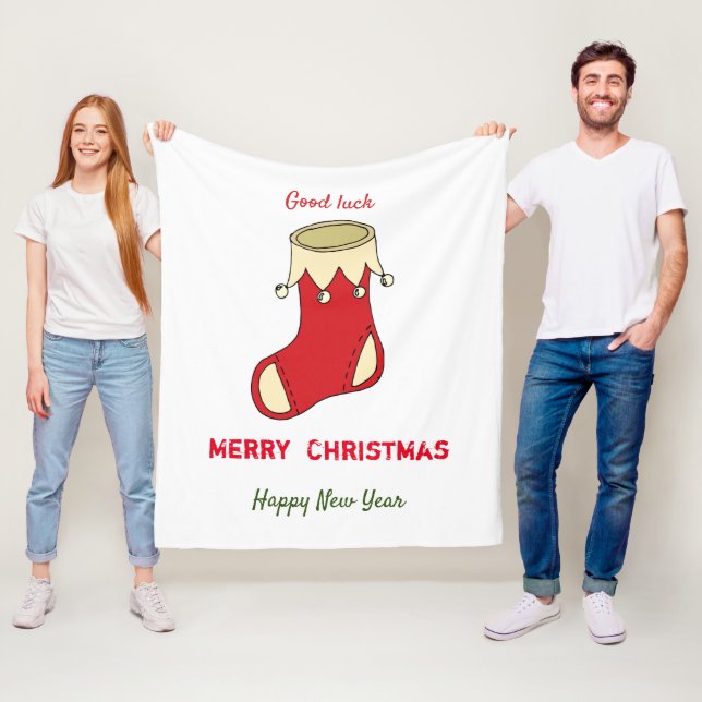Minimalistische Weihnachten und Neues Jahr glückli Fleecedecke (Beispiel)
