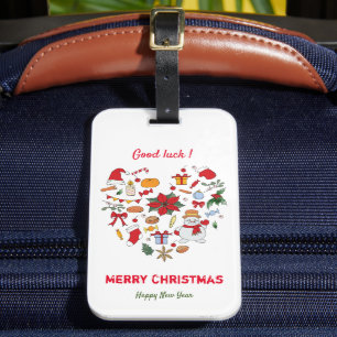 Minimalistische Weihnachten und Neues Jahr glückli Gepäckanhänger
