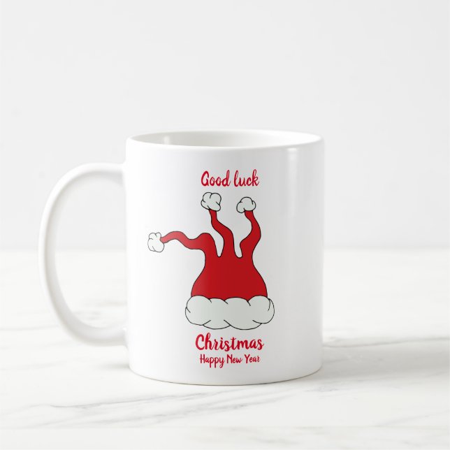Minimalistische Weihnachten und Neues Jahr glückli Kaffeetasse (Links)