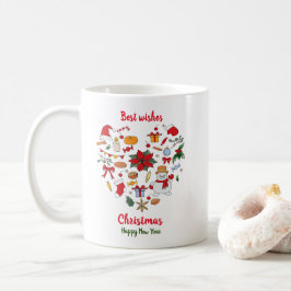 Minimalistische Weihnachten und Neues Jahr glückli Kaffeetasse