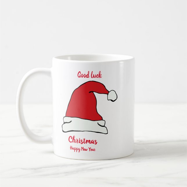 Minimalistische Weihnachten und Neues Jahr glückli Kaffeetasse (Links)