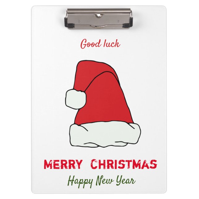 Minimalistische Weihnachten und Neues Jahr glückli Klemmbrett (Vorderseite)