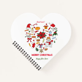 Minimalistische Weihnachten und Neues Jahr glückli Notizbuch