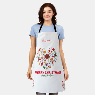 Minimalistische Weihnachten und Neues Jahr glückli Schürze