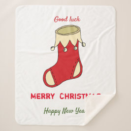 Minimalistische Weihnachten und Neues Jahr glückli Sherpadecke