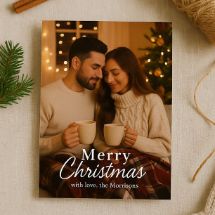 Minimalistische Weihnachts-Neutral-Warm-Weihnachts Einladung