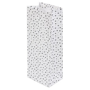 Minimalistische Weihnachts-Schwarz & Weiß-Einfache Geschenktüte Für Weinflaschen