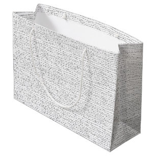 Minimalistische Weihnachts-Schwarz & Weiß-Tinten Große Geschenktüte