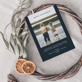 Minimalistische Weihnachts-Weihnachtsfotokarte Feiertagskarte