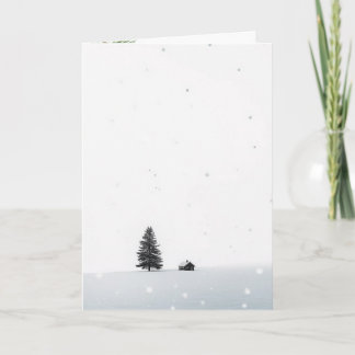 Minimalistische Weihnachts-Winterszene Karte
