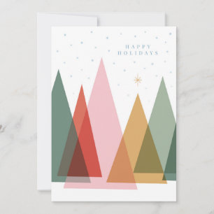 Minimalistische Weihnachtsbäume Feiertagskarte