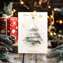 Minimalistische Weihnachtsbaumkarte Geometrisches