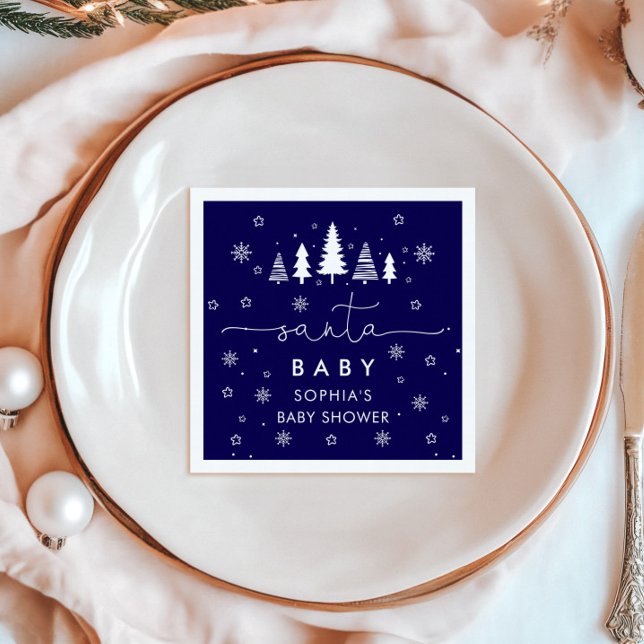 Minimalistische Weihnachtsdusche Napkins Serviette (Von Creator hochgeladen)