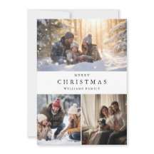 Minimalistische Weihnachtsfamilienfoto Collage