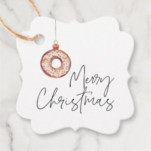 Minimalistische Weihnachtsfeier Donut Ornament Gef Geschenkanhänger