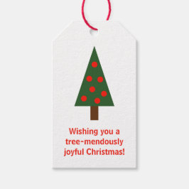 Minimalistische Weihnachtsfeiertage "Baum-mendous" Geschenkanhänger