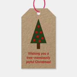 Minimalistische Weihnachtsfeiertage "Baum-mendous" Geschenkanhänger