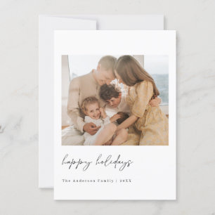 Minimalistische Weihnachtsfotokarte Dankeskarte