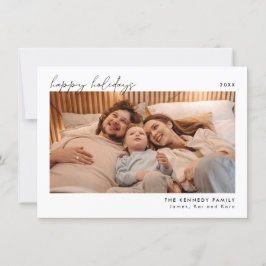 Minimalistische Weihnachtsfotokarte Dankeskarte