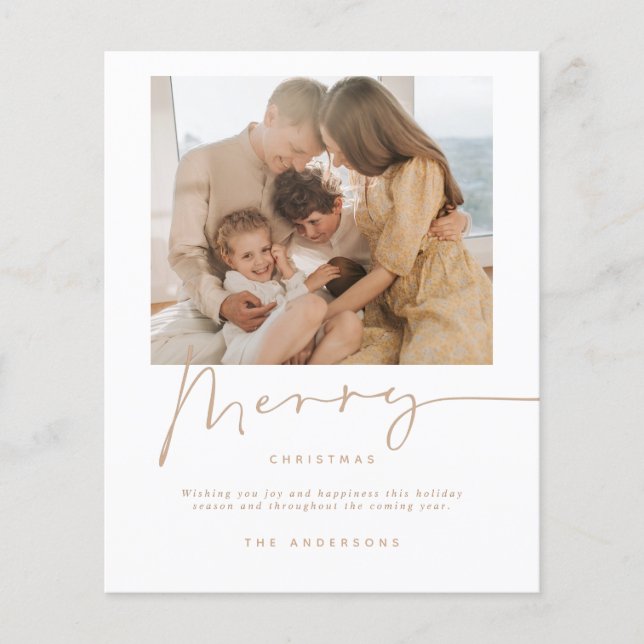 Minimalistische Weihnachtsfotokarte Flyer (Vorne)