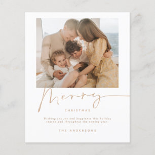 Minimalistische Weihnachtsfotokarte Flyer