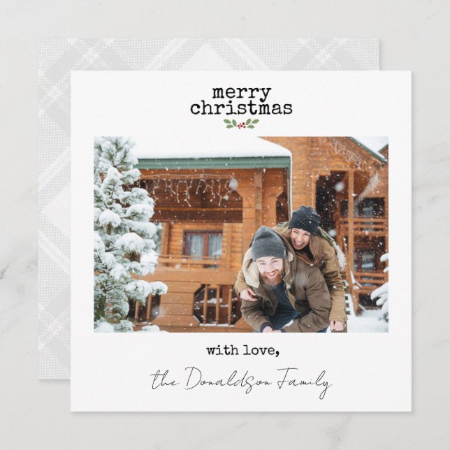 Minimalistische Weihnachtskarte (Vorne/Hinten)