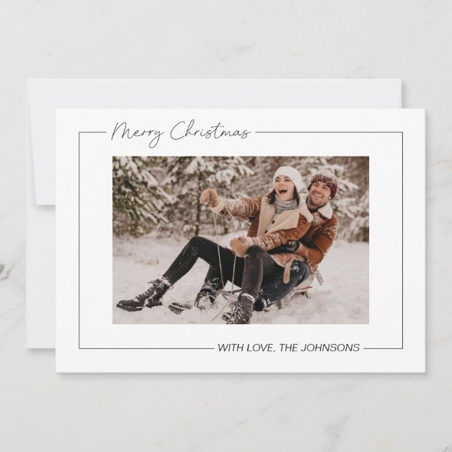 Minimalistische Weihnachtskarte Einladung (Vorderseite)