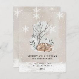 Minimalistische Weihnachtskarte Feiertagskarte