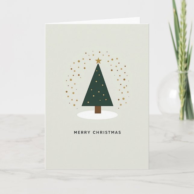 Minimalistische Weihnachtskarte Karte (Vorderseite)