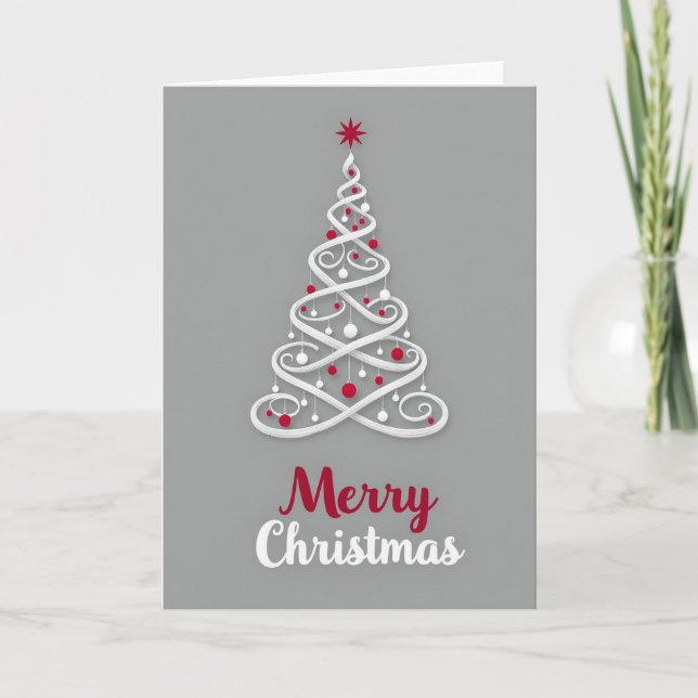 Minimalistische Weihnachtskarte Karte (Vorderseite)